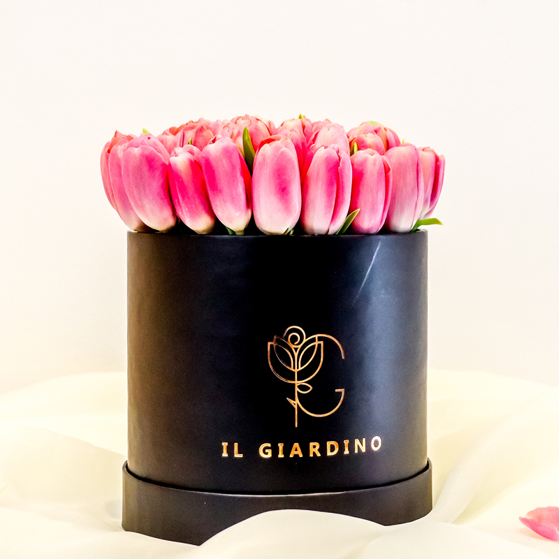 Medium Box of Tulips (Black box/White box)